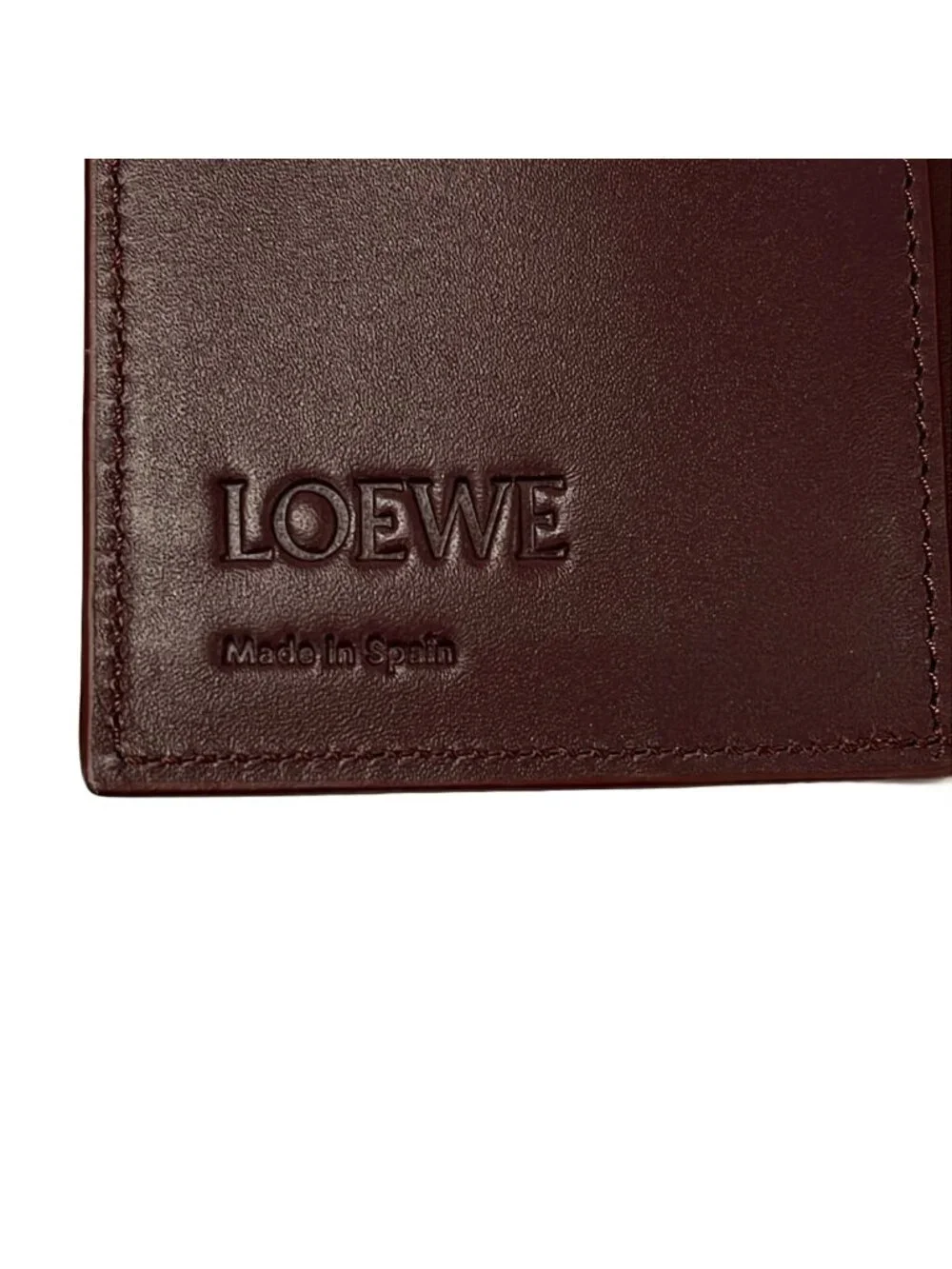 Loewe Bifold Wallet Puzzle Compact Light Brown Light Blue Da Leather